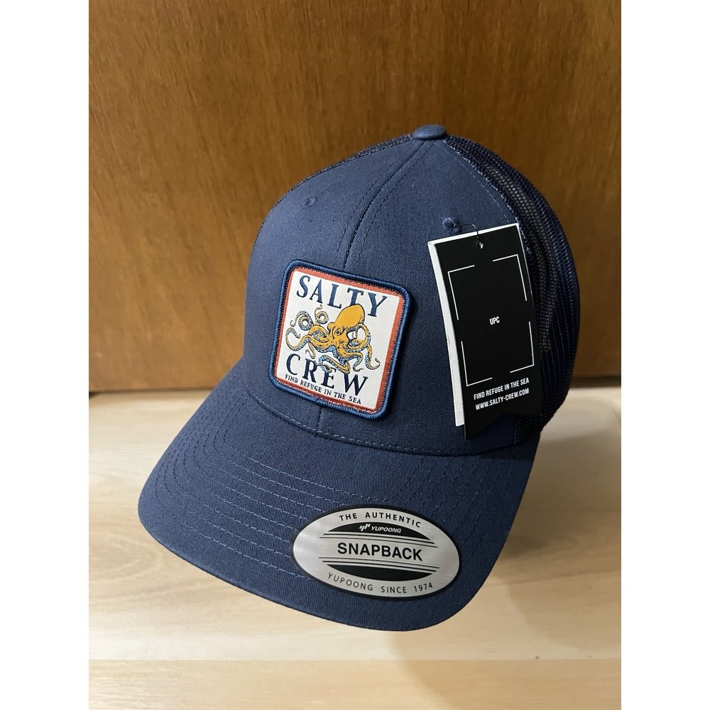 SALTY CREW Ink Slinger Retro Mens Trucker Hat Cap Navy One Size NEW